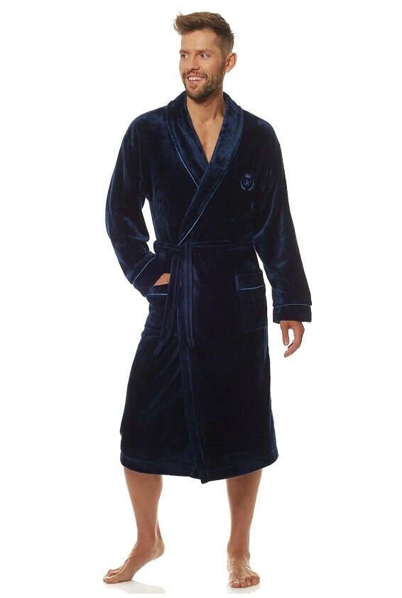 (XL) Vīriešu halāts LUCA 2111 L&L, tumši zils