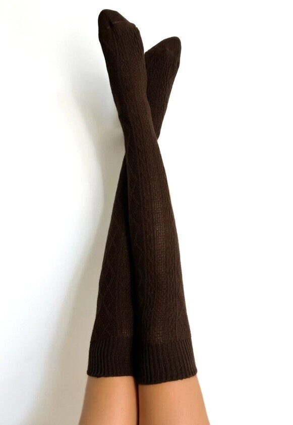 Stilīgas virsceļa zeķes CORTINA ACRYLICO 120 den, Veneziana