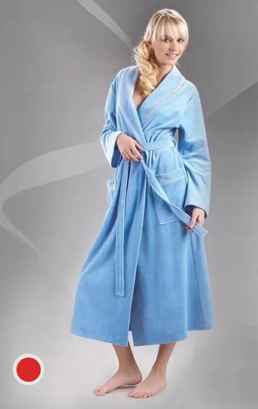 Klasisks garš sieviešu halāts no vienpusēja frotē auduma D4-p, TAMER