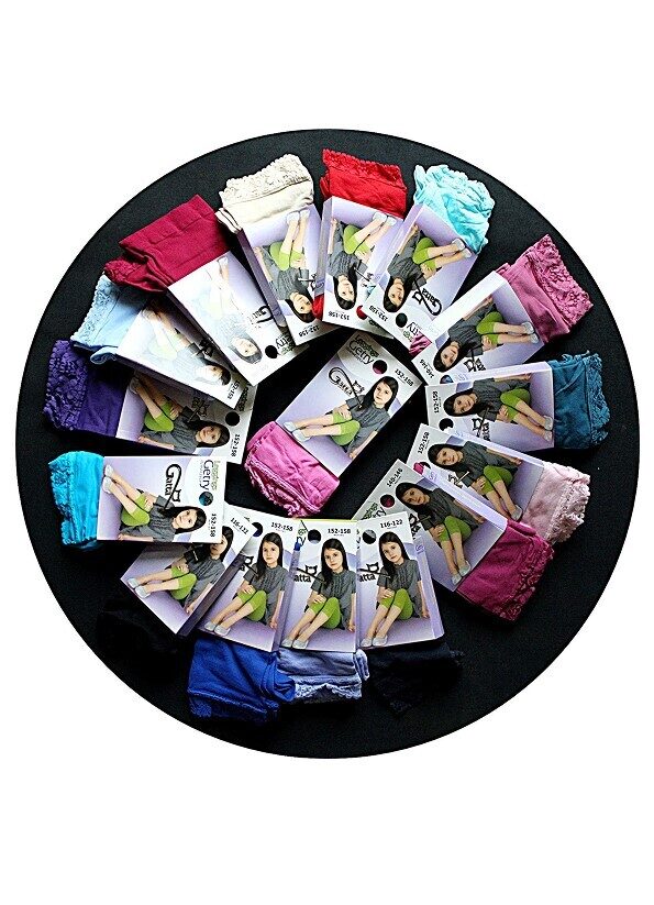 Legingi meitenem GATTA ar mežģīnēm, dažādas krāsas