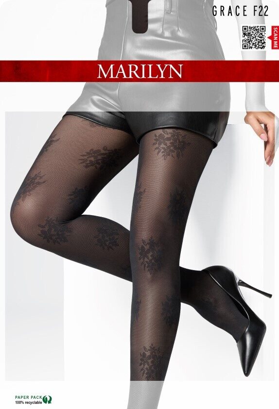 Zeķubikses ar ziedu rakstu GRACE F22, MARILYN