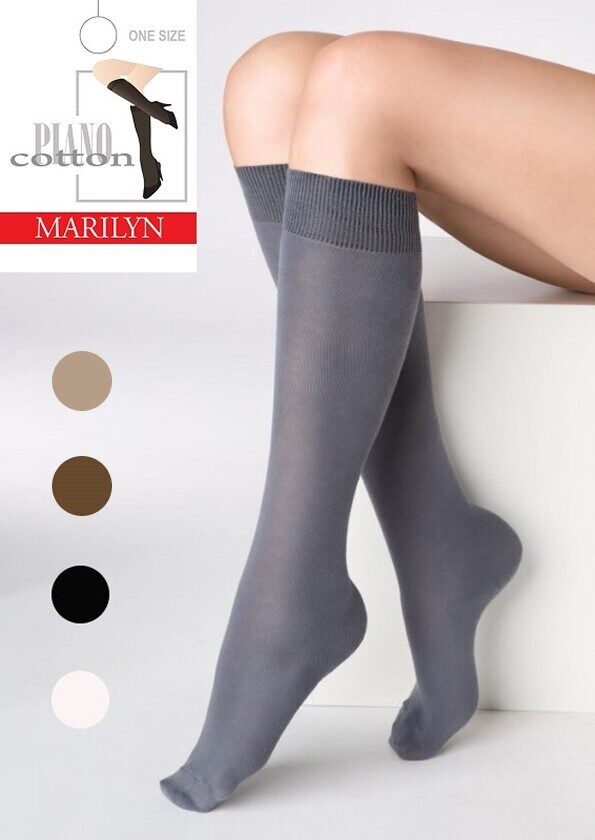 Kokvilnas pusgarās zeķes PIANO COTTON, MARILYN