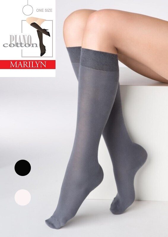 Kokvilnas pusgarās zeķes PIANO COTTON, MARILYN