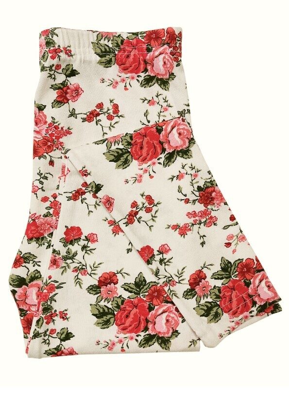 (130 cm) Kokvilnas legingi meitenem ROZES