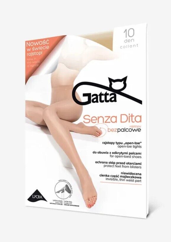 Open-toe 10 den zeķubikses SENZA DITA, GATTA