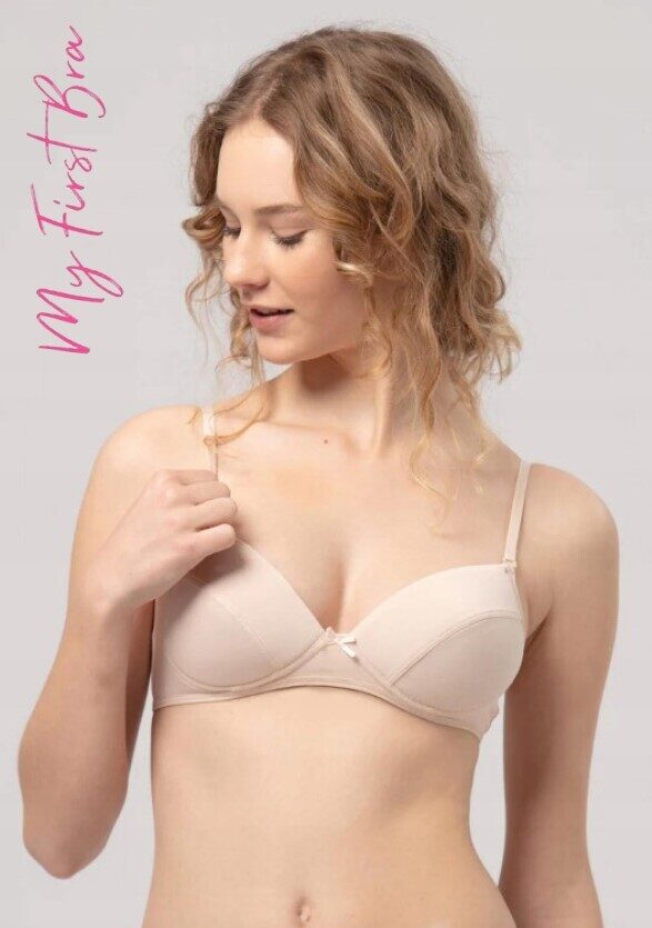 Meitņu-pusaudžu kokvilnas krūšturis bez stīpiņām TBC024 no KEY