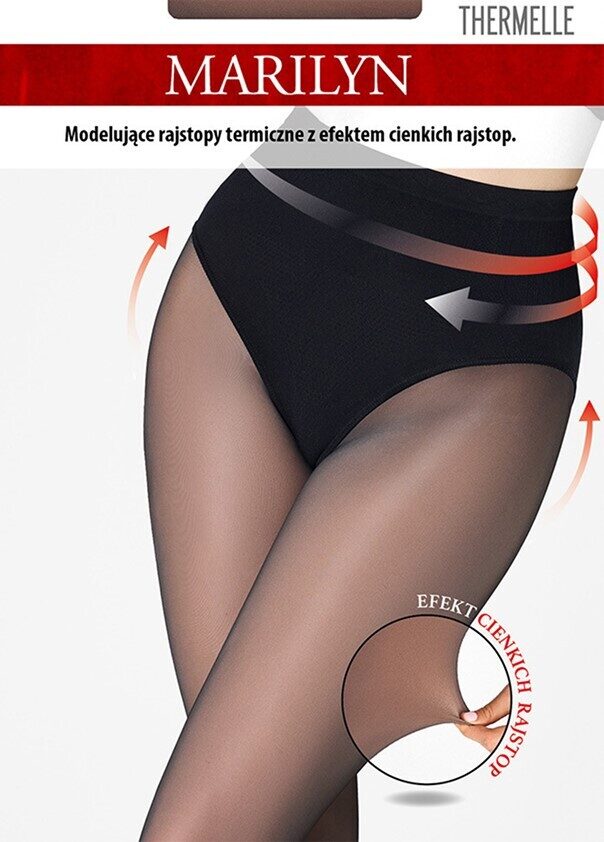 TERMO zeķubikses THERMELLE ar modelējošu efektu un vienlaikus ar plānu zeķubikšu  imitāciju.