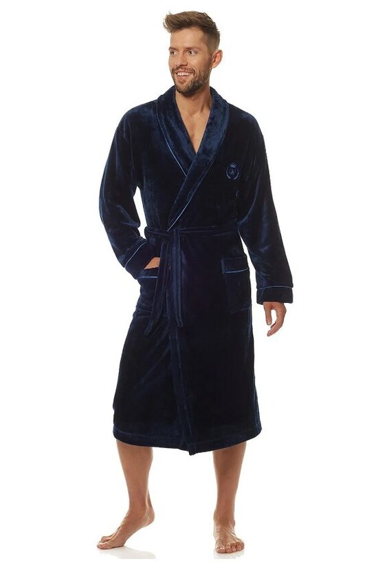 (XL) Vīriešu halāts LUCA 2111 L&L, tumši zils