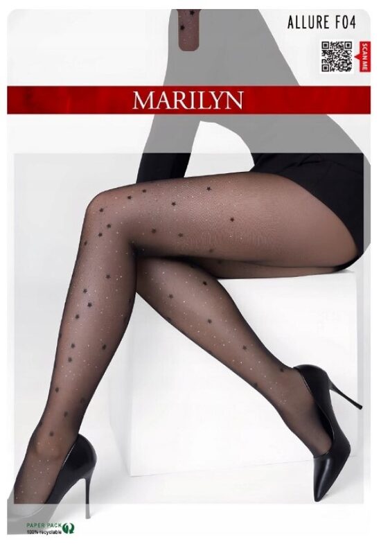 (5.izm.) Plānas zeķbikses rotātas ar brokāta putekļiem ALLURE F04, MARILYN 