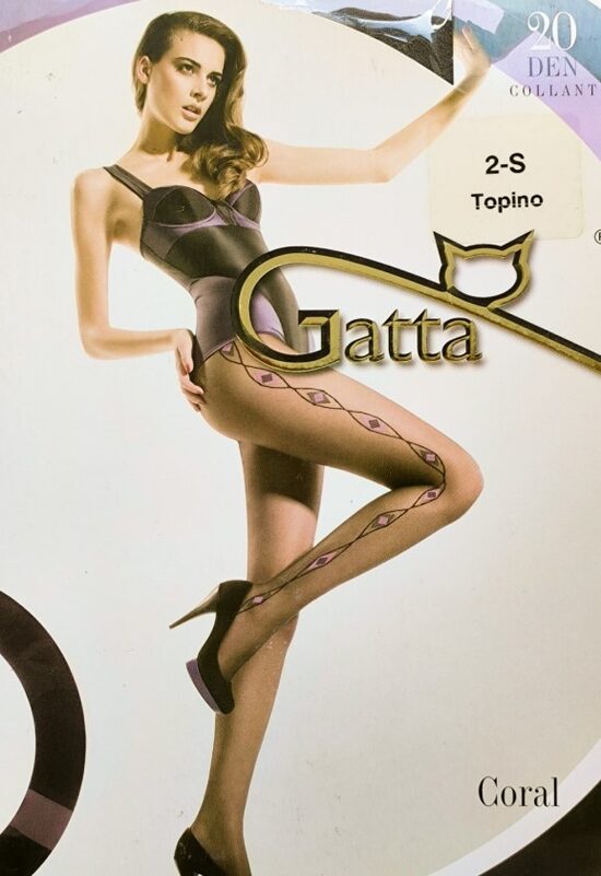 (2.izm.) Zeķubikses ar rakstu CORAL 04, Gatta