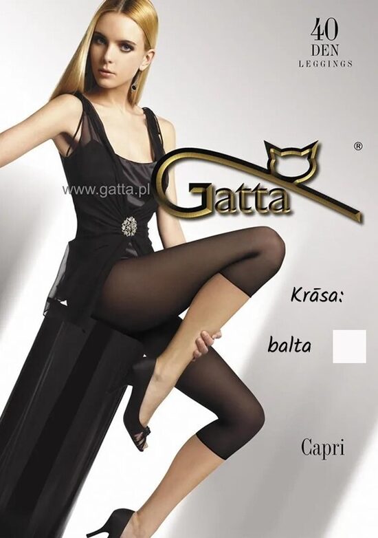 Baltas krāsas legingi 40 den CAPRI CLASSIC, GATTA