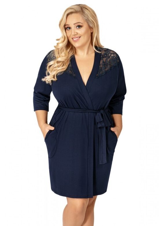 PLUS SIZE viskozes halāts TESS  Donna, dark blue
