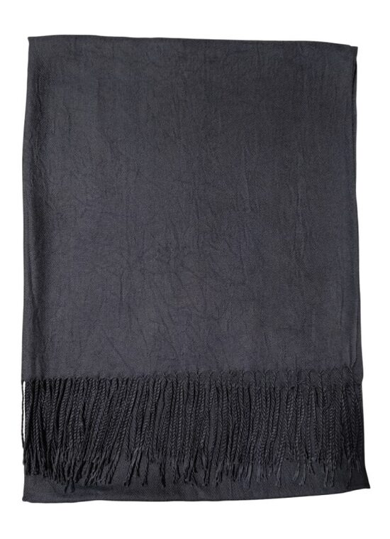 Klasiska šalle ar smalkām bārkstīm LIVORNO, tumši zila