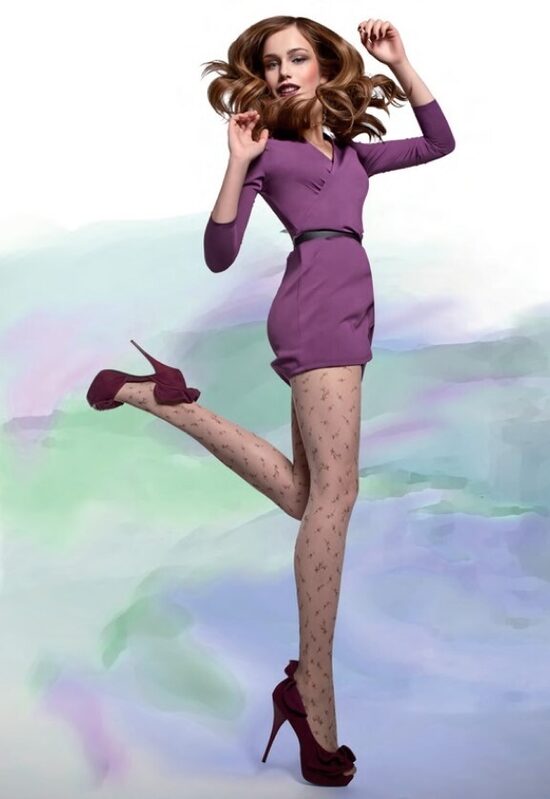 Zeķubikses ar rakstu FLORI ANN 07, Gatta