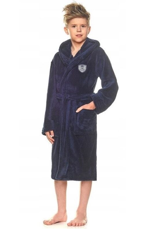 (158-164) Pusaudžu halāts FRANK no L&L, tumši zils