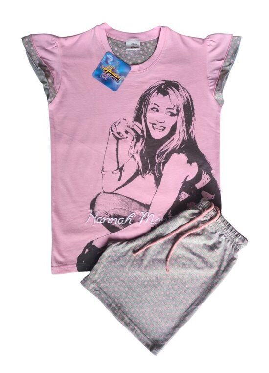 (122-128) Meiteņu pidžama ar T-kreklu un šortiem HANNAH MONTANA, CORNETTE 