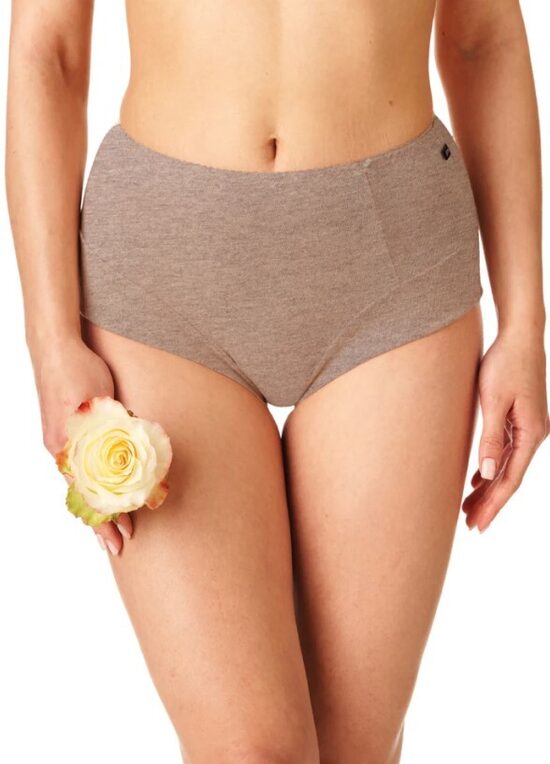High Waist Bikini kokvilnas biksītes Key LPF 110, cappuccino