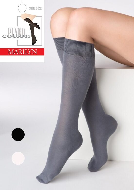Kokvilnas pusgarās zeķes PIANO COTTON, MARILYN
