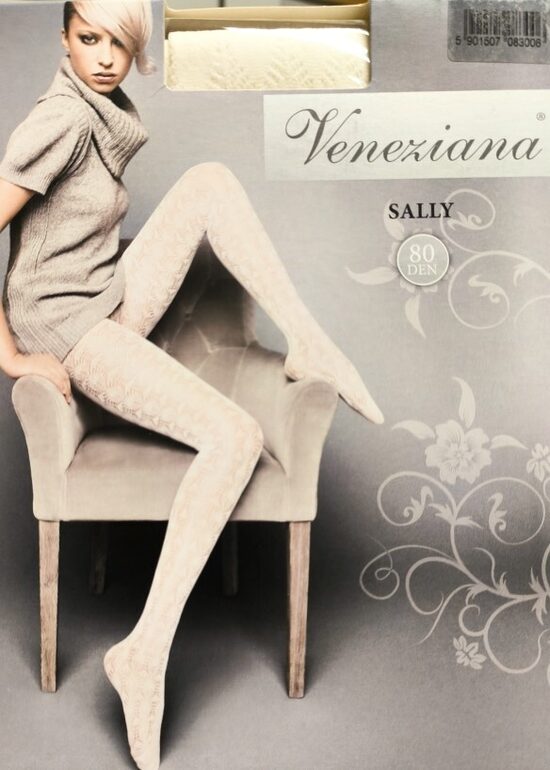 Siltas zeķubikses ar mežģīņu rakstu SALLY, Veneziana