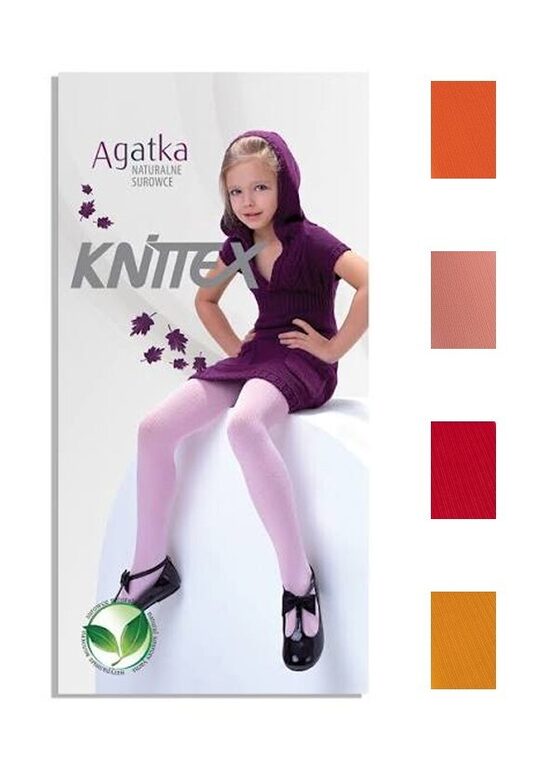 Sarkanie un dzeltenie toņi - viskozes zeķubikses meitenem AGATKA, Knittex