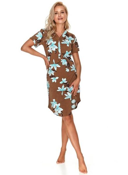 Kokvilnas sieviešu naktskrekls Larisa 2681 kafijas krāsā, TARO (L)