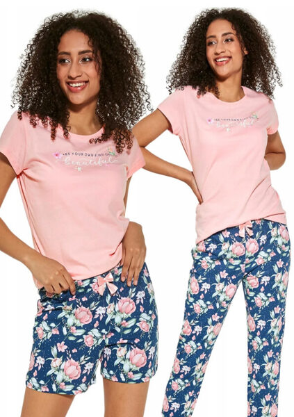 Trīs vienā ! Kokvilnas sieviešu pidžama 466/281 "BEAUTIFUL", CORNETTE (izm.L)