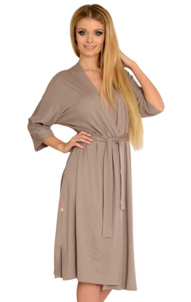 PLUS SIZE viskozes halāts VISA 892 De Lafense, mocca