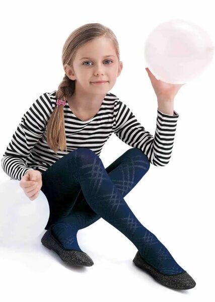 Viskozes zeķubikses meitenēm ar ģeometrisku rakstu Knittex BRENDA (3 krāsās)