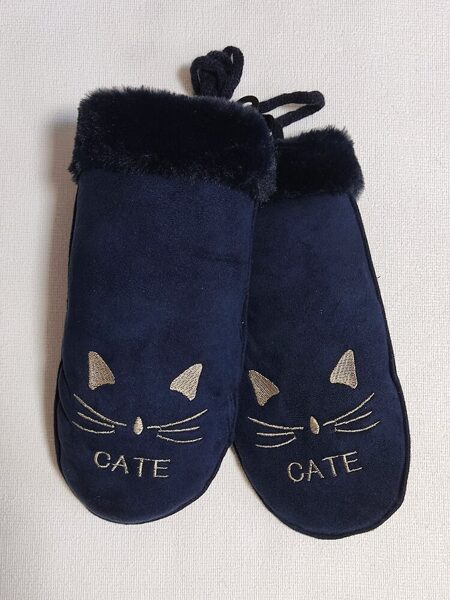 Pusaudžu cimdi (dūraiņi) CATE DARK BLUE, izm.S-M (6-7)