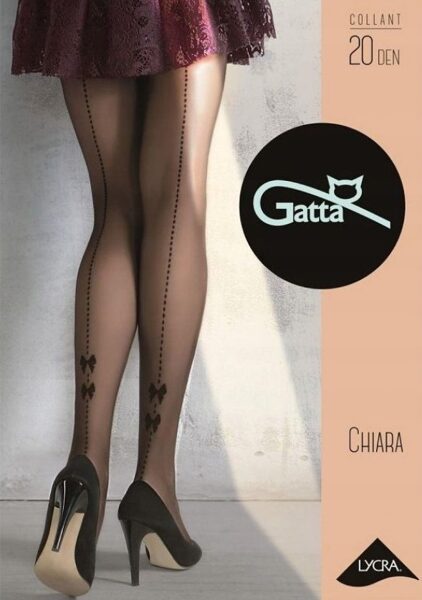  Zeķubikses ar dekoratīvu vīli CHIARA 04, GATTA (melnas)