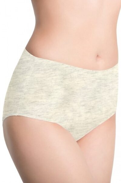 Cotton Midi Julimex - kokvilnas sieviešu bezvīļu apakšbiksītes, smilšu krāsā (izm.S,M)