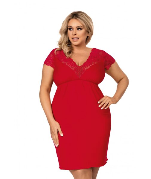 (3XL/46) Viskozes naktskrekls TESS PLUS DONNA, red
