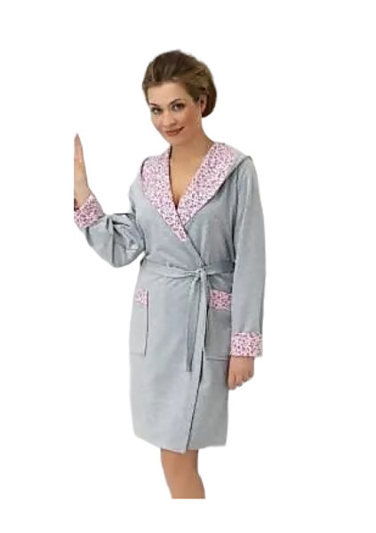 Kokvilnas sieviešu halāts DOROTA FR-010 (6 krāsas)