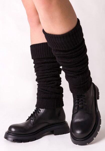 Biezas un mīkstas vilnas getras STEVEN, melnas