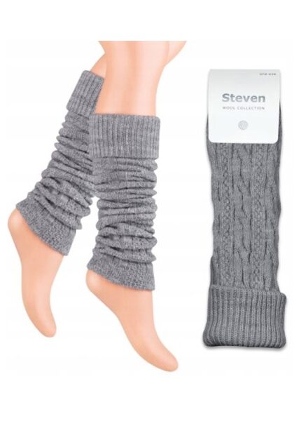 Biezas un mīkstas vilnas getras STEVEN, grigio