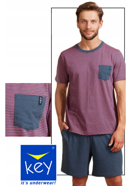 Vīriešu kokvilnas pidžama MNS 363, KEY 