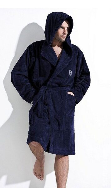 Vīriešu halāts ar kapuci IWO, L&L (izm.M)