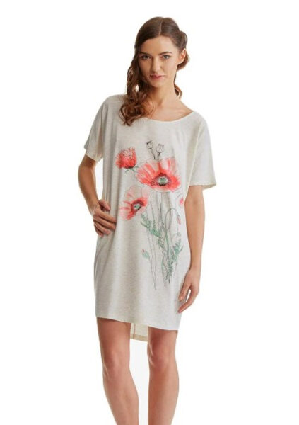 Viskozes sieviešu naktskrekls LND565 ar īsām piedurknēm, KEY (izm.S) 