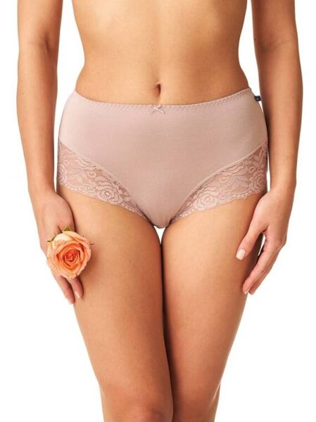 (XL) High Waist Bikini viskozes biksītes Key LPF 002, bēšas