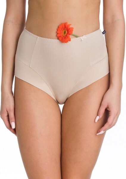 High Waist Bikini kokvilnas biksītes Key LPF 110, bēšas
