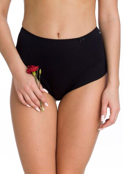 High Waist Bikini kokvilnas biksītes Key LPF 110, melnas