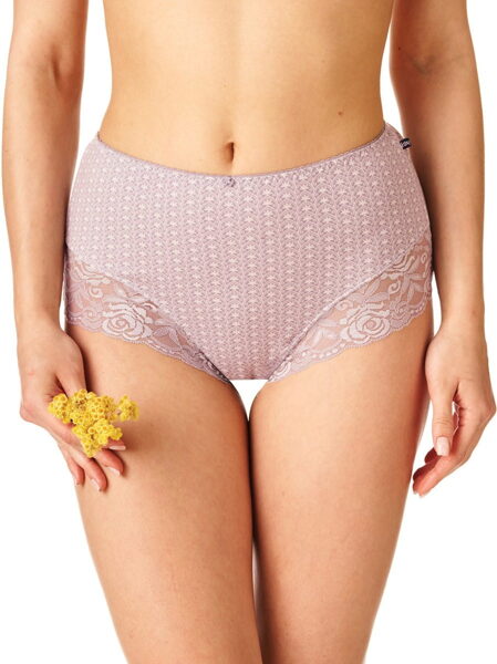 (L) High Waist Bikini kokvilnas biksītes Key LPF 569, gaiši violetā krāsā 