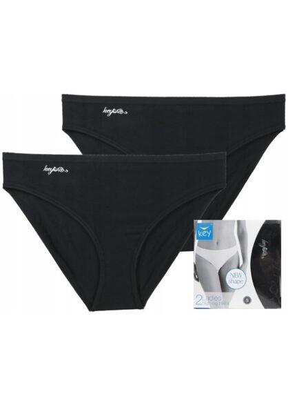 High leg Bikini kokvilnas biksītes Key LPH 010 (bēšas, melnas)