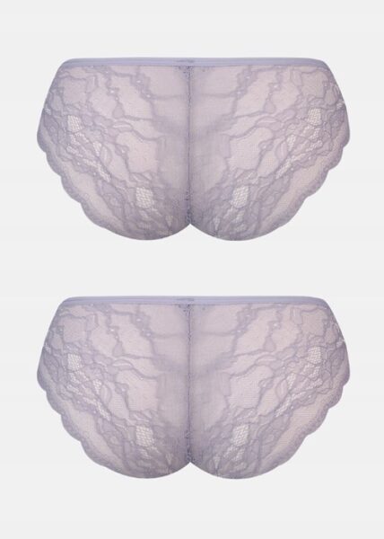 Kokvilnas mini back bikini biksītes Key LPN 377 ar skaistu mežģīni