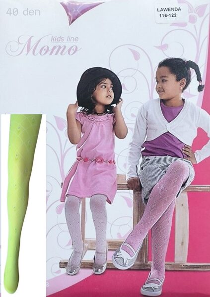 Zeķubikses meitenēm ar rakstu MOMO, 40 den, spring (116-122)