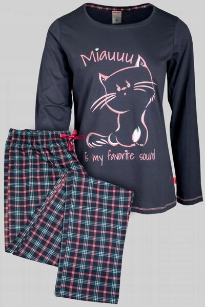 Kokvilnas sieviešu pidžama MIAUUU, MUZZY 49 