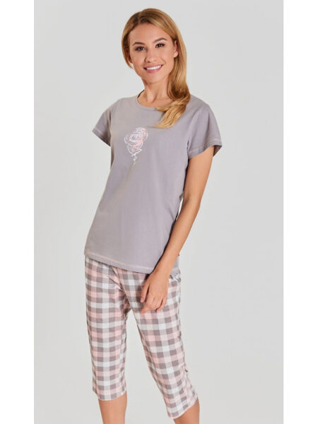 Kokvilnas sieviešu pidžama ROZE, MUZZY 42, Plus Size