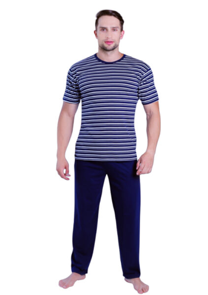 Vīriešu kokvilnas pidžama ar garām biksem un t-kreklu SESTO SENSO (dažādās krāsās)