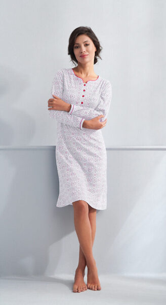  (L) Kokvilnas sieviešu naktskrekls LUNA 65