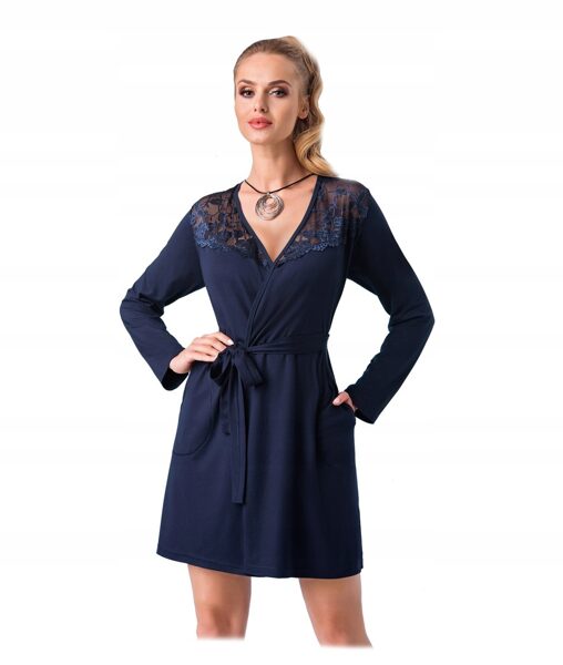 (XL/42) Viskozes halāts TAYLOR Donna, dark blue